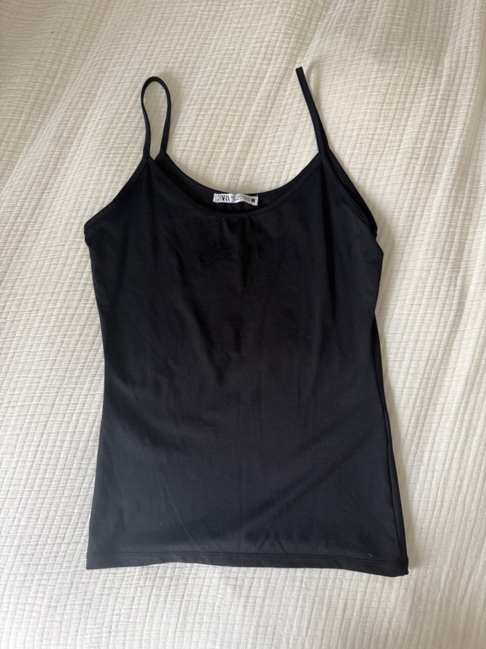 Zara Black Slim Spaghetti Strap Cami